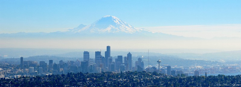 fog over Seattle