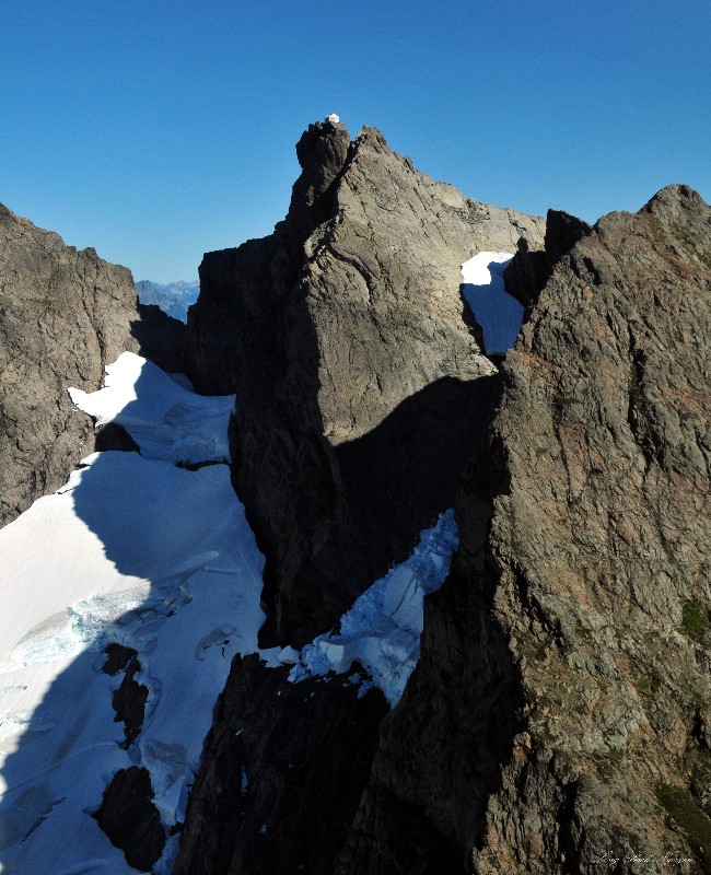 challenging route to summit