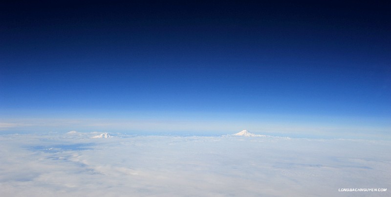 Three Major Peaks in Washington  @ 43,000 feet