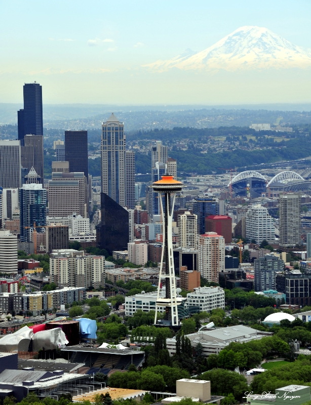 Space Needle, Seattle Skyline, Centurylink Field, Mount Rainier, Seattle