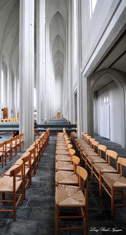 Hallgrimskirkja Interior, Reykjavik, Iceland