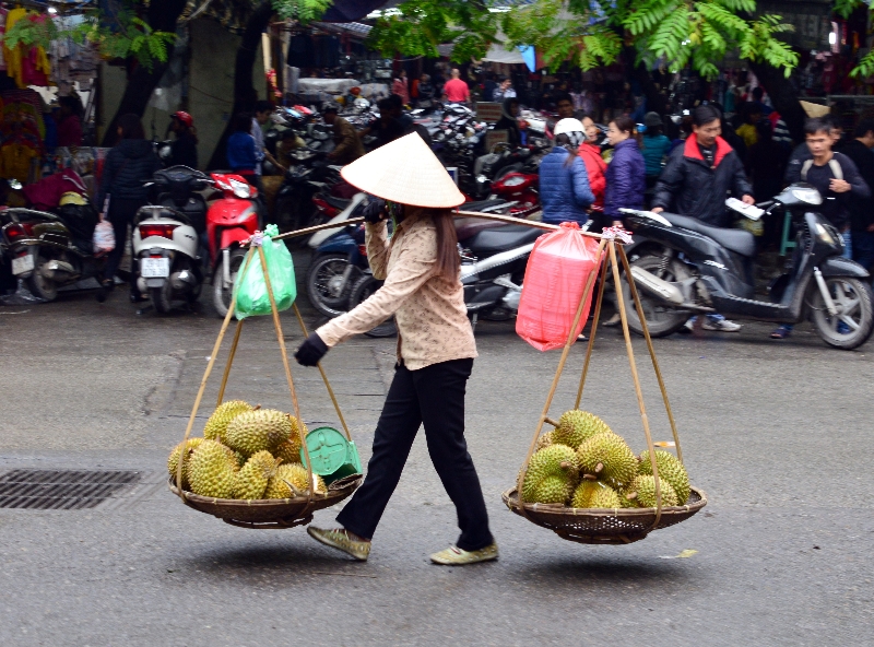 Durien street vendor, Hanoi, Vietnam photo - Long Bach Nguyen ...