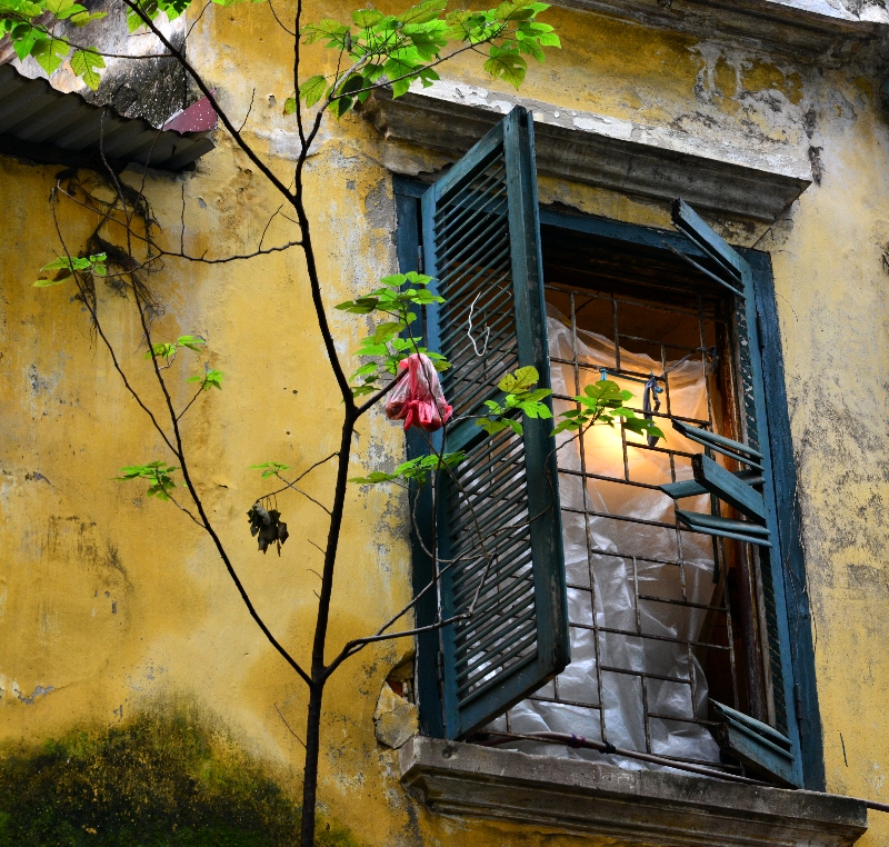 window at Hanoi Old Quarter, Vietnam 