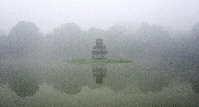 Turtle Tower, Hoan Kiem Lake, Hanoi old quarter, Hanoi, Vietnam 