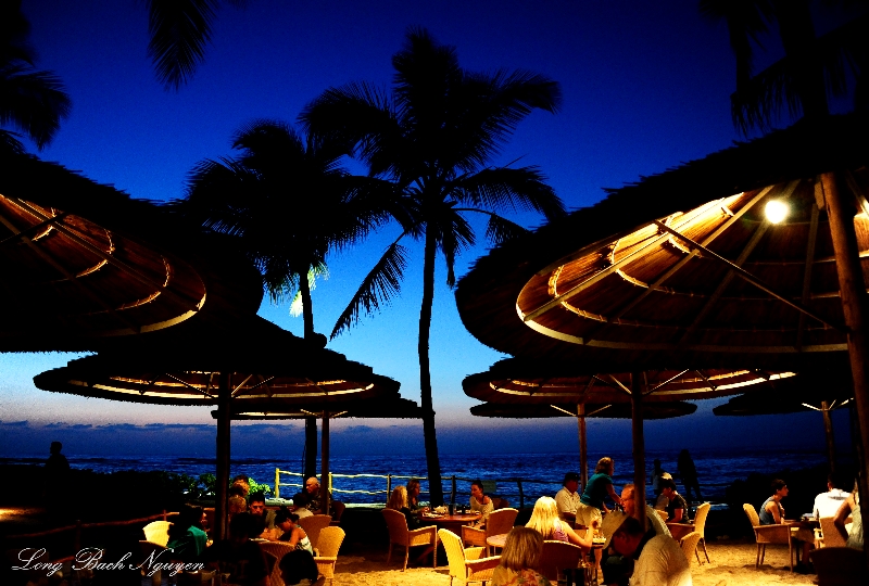 Dining with sunset, Fairmont Orchid, Puako, Hawaii  