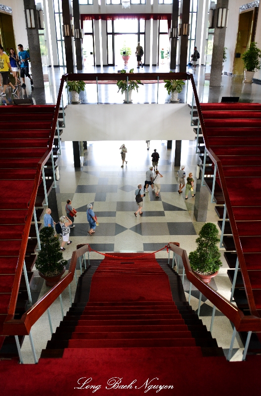 staircase, Reunification Palace, Saigon, Vietnam 