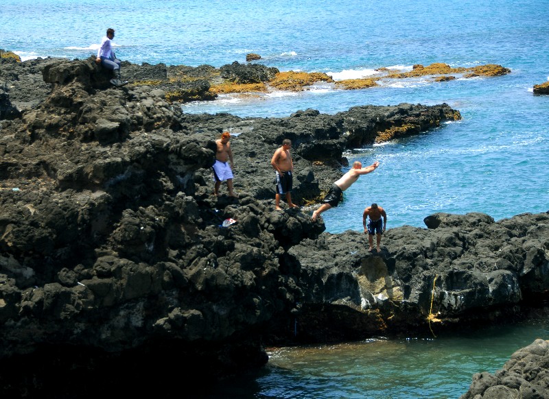 flying off the cliff