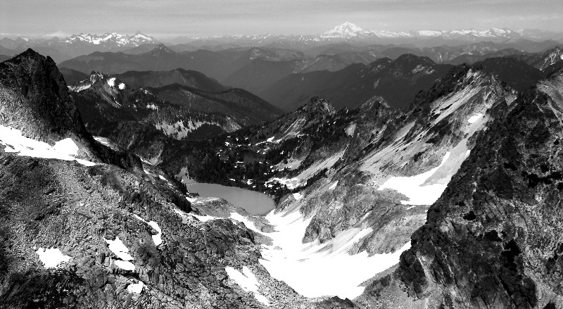 Looking down Jade Lake