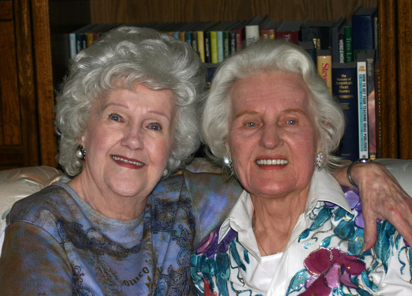 Mom & Aunt Ruth at My House