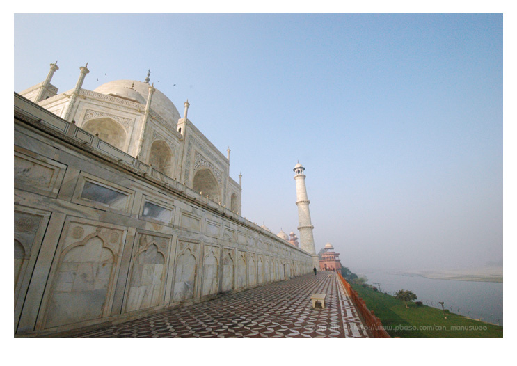 Yamuna river at backside of Taj