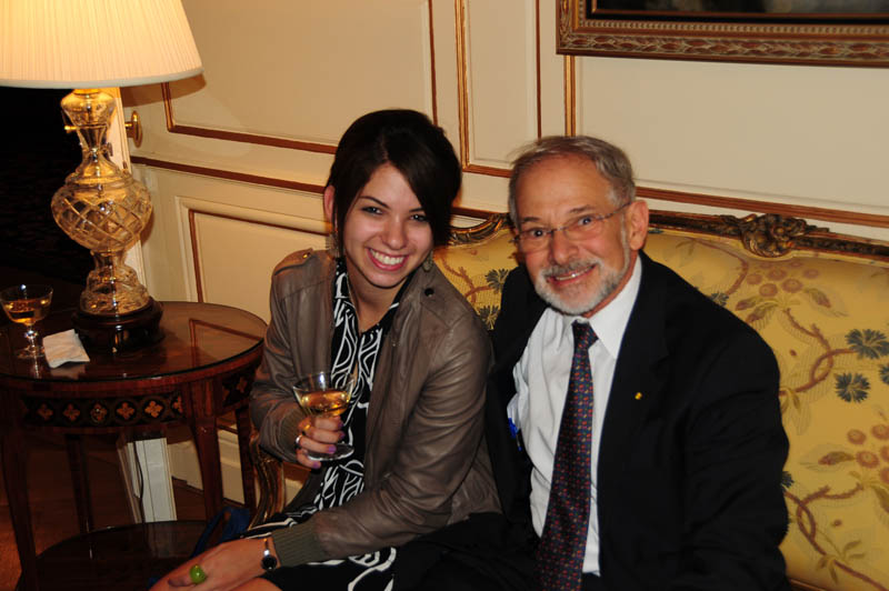 Sam and me at a reception
