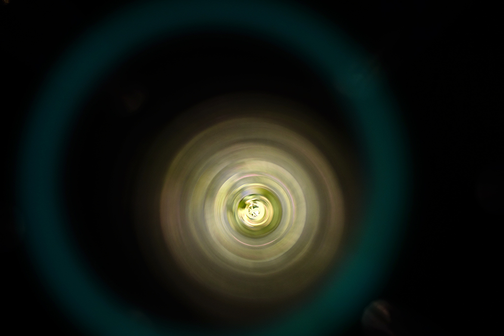 Inside one of the Sol Grotto glass-tubes. #00408