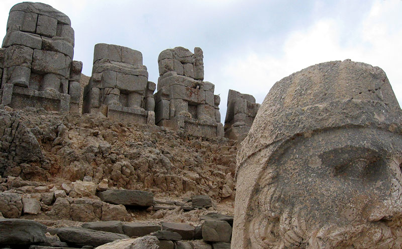 Zeus.  The heads, toppled, were missing sections.