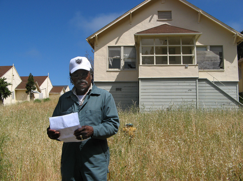 Willie showing us the old housing area, and #51