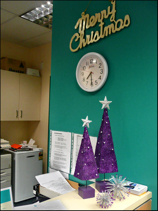 Christmas decorations at the hospital