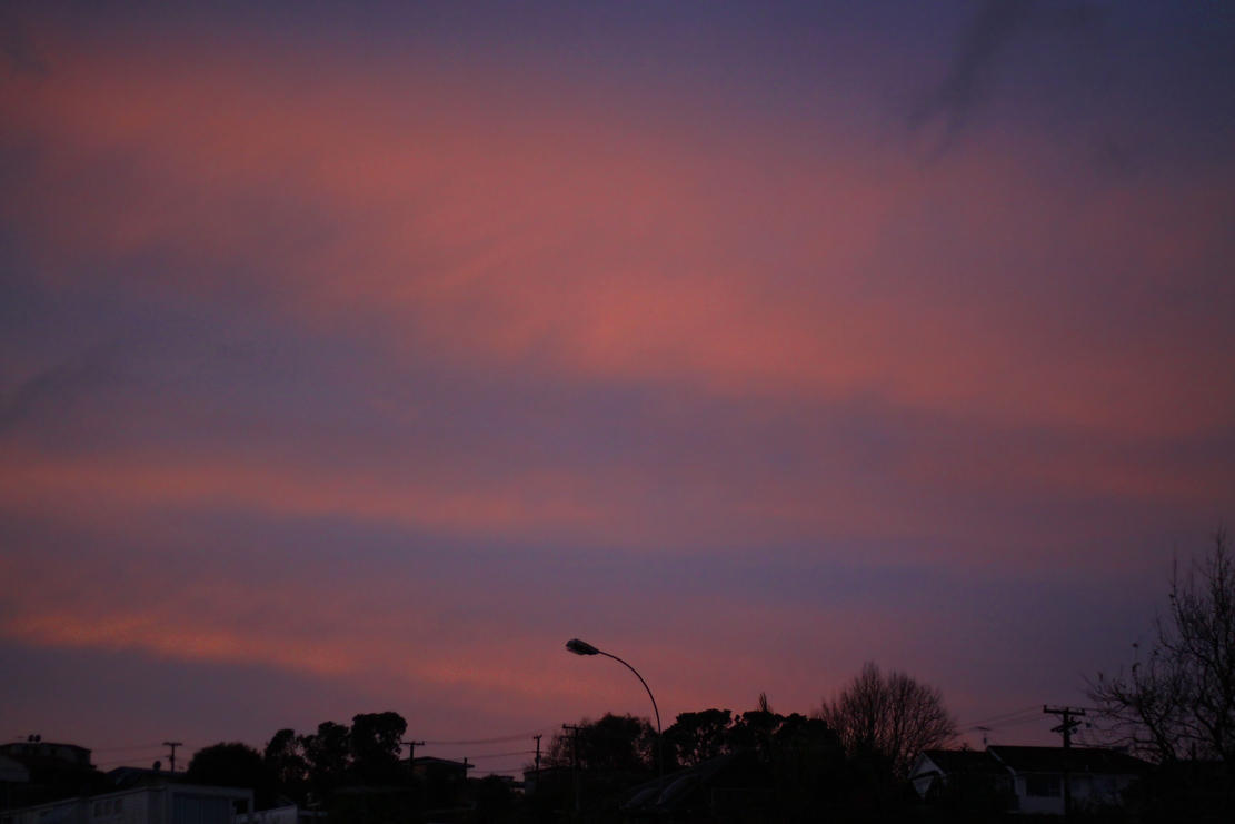 Sunset tonight - facing north