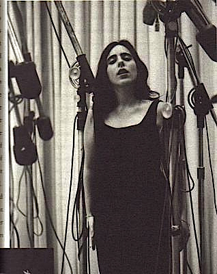 Laura recording at Columbia's Studio B at 49 East 52nd Street