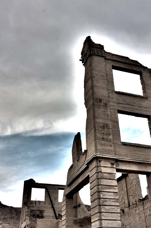 Death Valley Rhyolite Nevada Cook Bank Building HDR