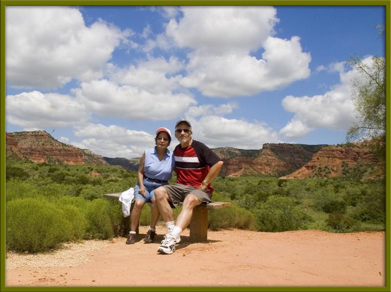 Marti and Bill at Caprock Canyons State Park