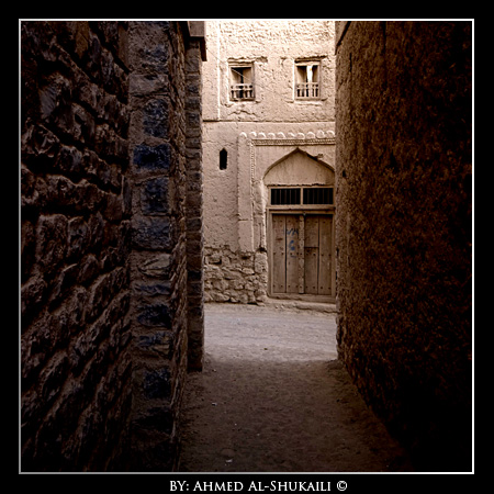 Passage way in one of the old villages in Nizwa