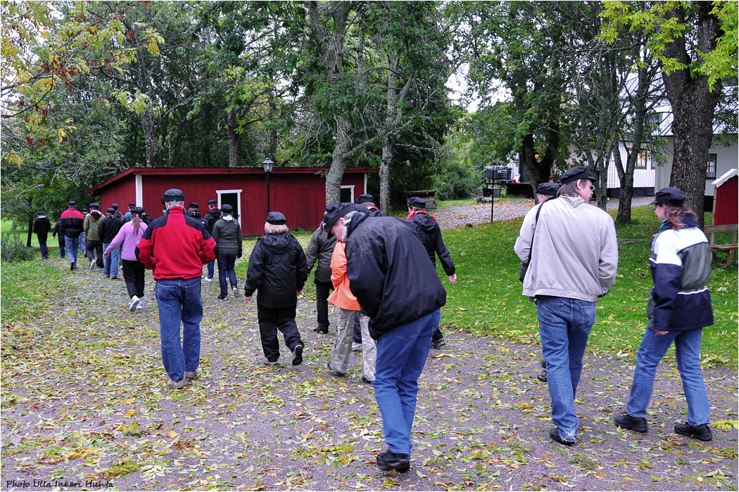 Sen bar det av ner till arenan, regnet hade upphrt!