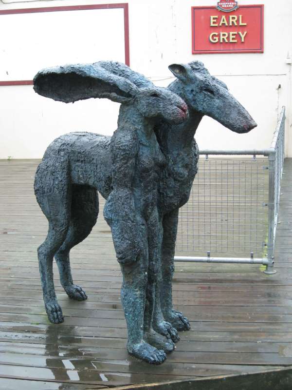 Standing Lady-Hare with Dog 1