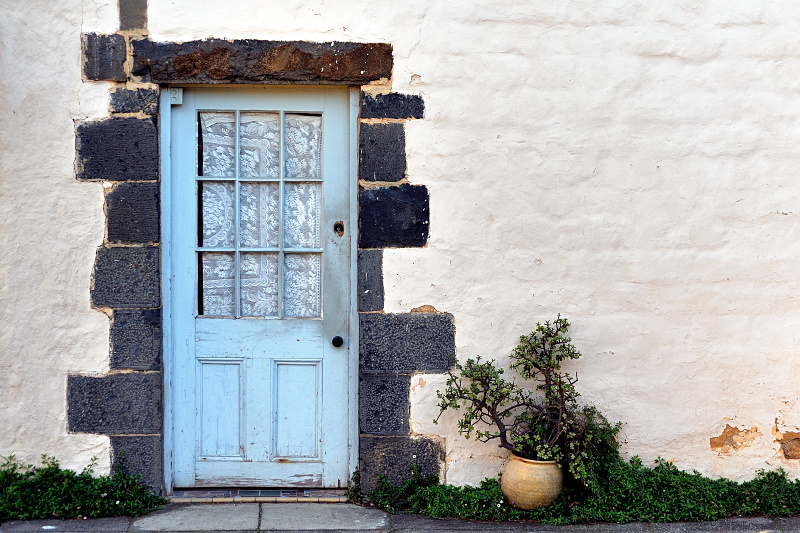 Old blue door