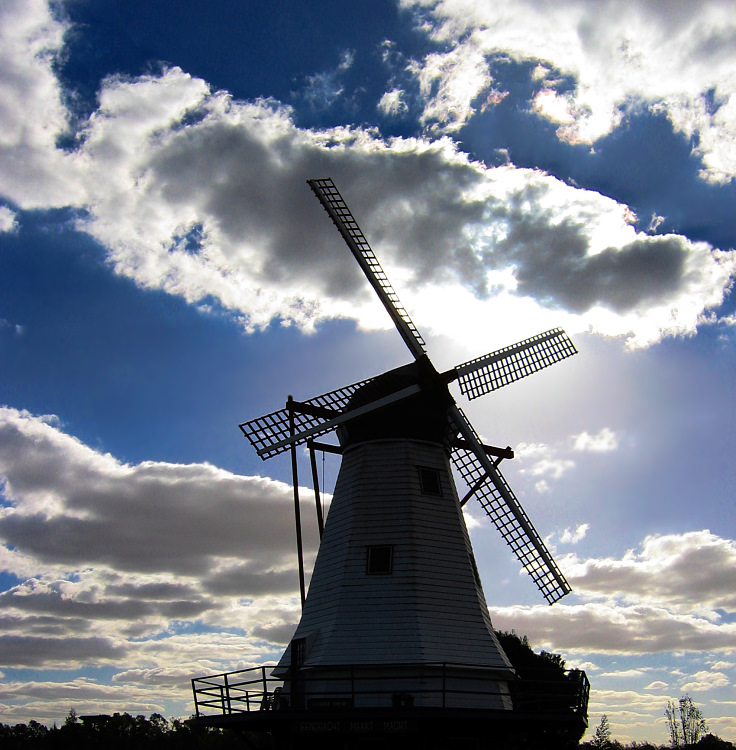 Windmill at dusk