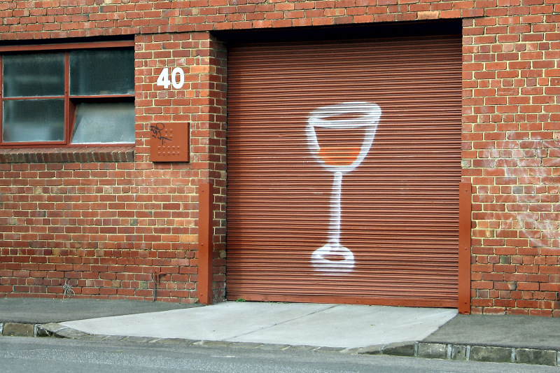 Wine glass door