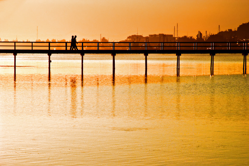 Lakes Entrance bridge sunset