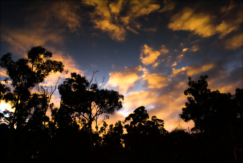 Sunset reflection in a lake