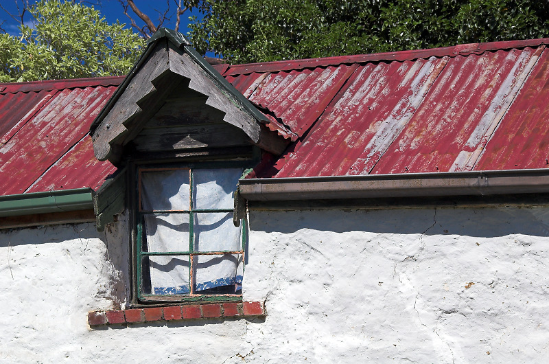 Window in mudbrick wall