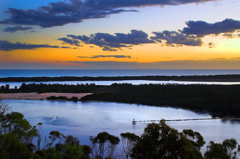 Lakes sunset