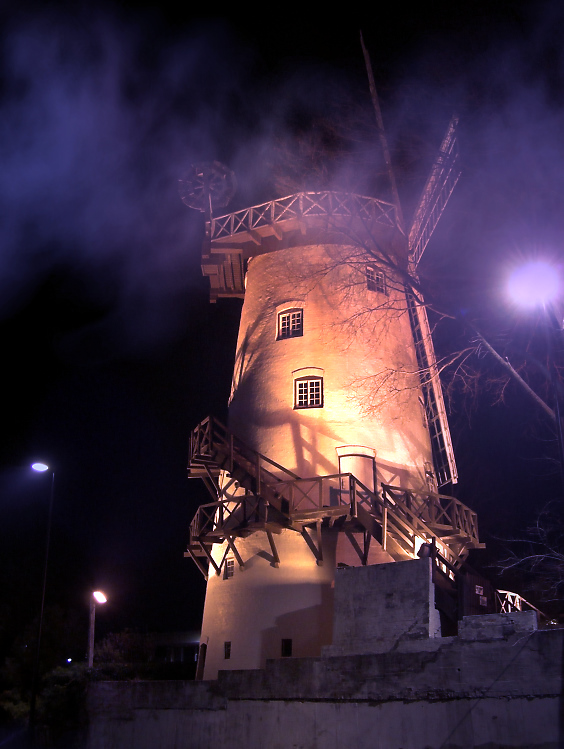 Windmill at night