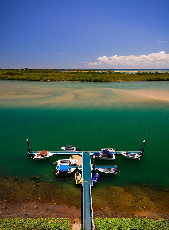 Marina at low tide