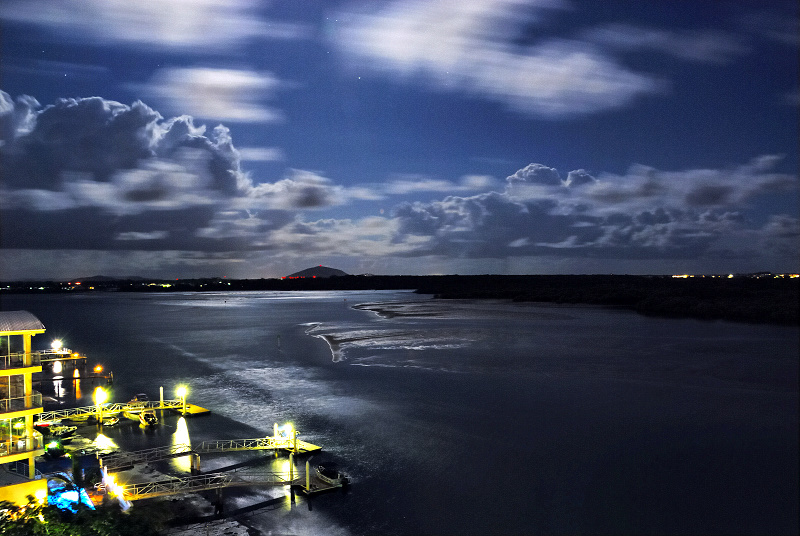 Maroochy River at midnight