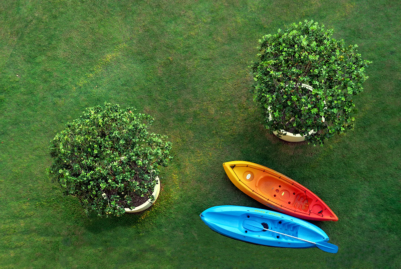 kayaks in waiting