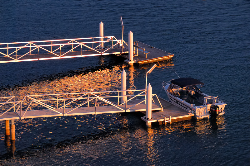 Sunset on the marina