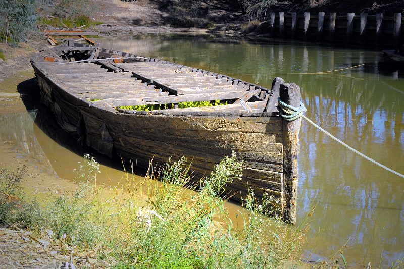 Old river barge