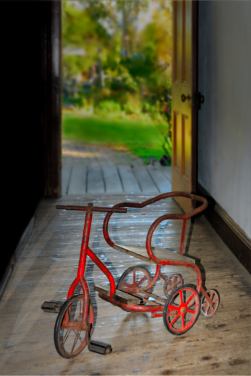 Tricycle in the hallway