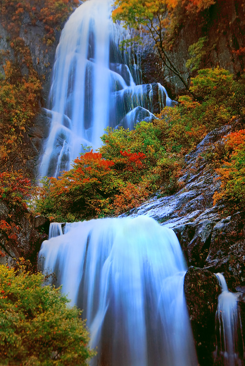 Waterfall in autumn