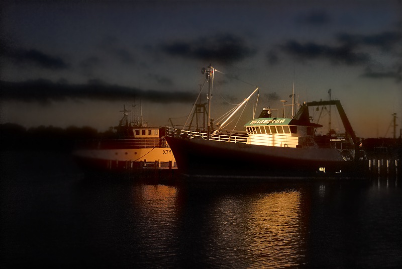 Trawlers at night