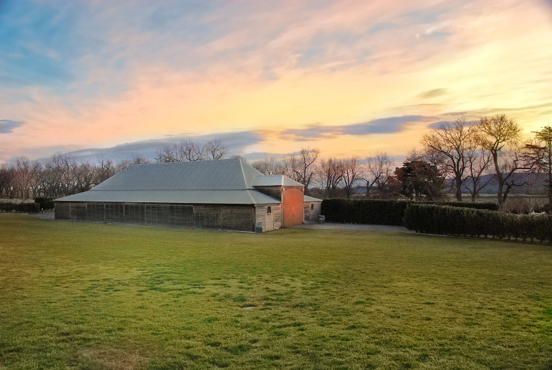 Big barn with the red door