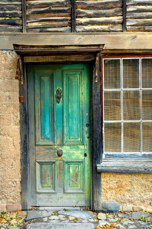 Old painted door