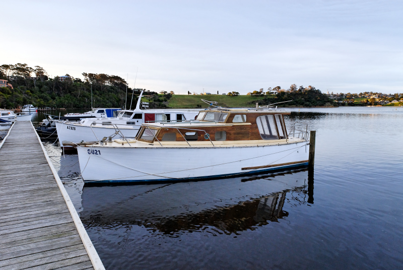 Boats moored