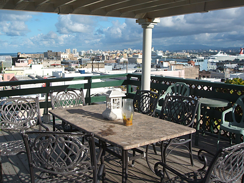 The Wine Deck or rooftop terrace, the Gallery Inn
