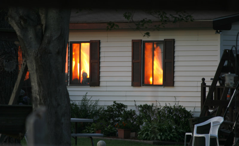 Sunset reflecting in Janes Windows