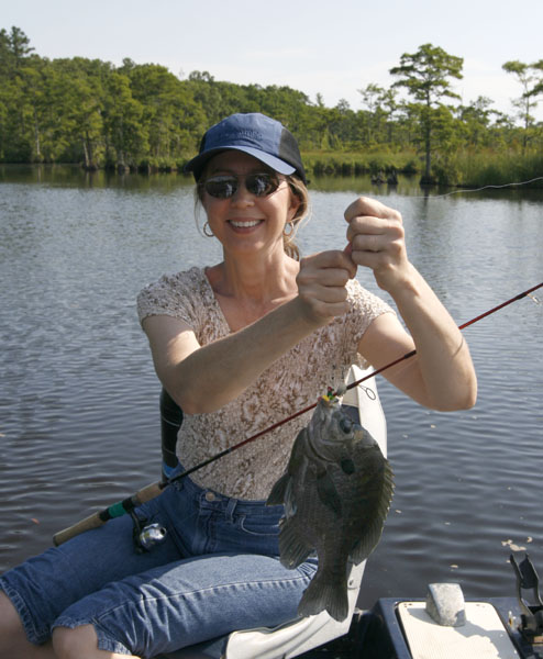 Linda and her award winning bluegill
