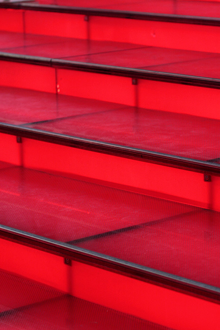 Times Square Red Stairs