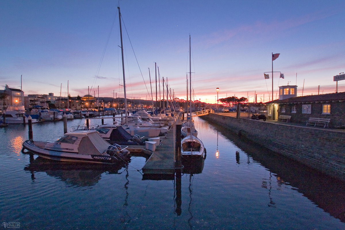 Twilight at the Yacht Harbor